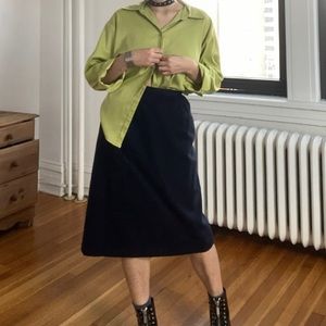 Black Midi Pencil Skirt